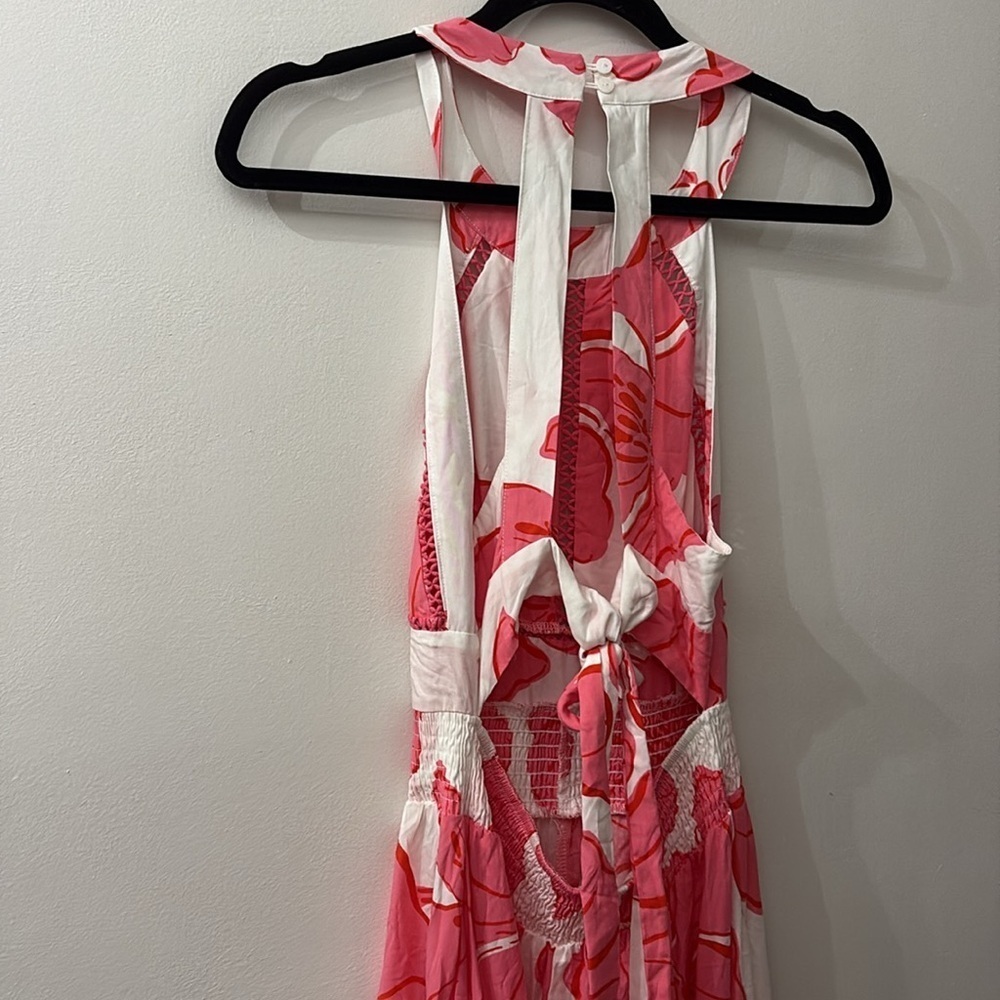 Maxi Halter Dress in Pink Floral - Picture 6 of 8
